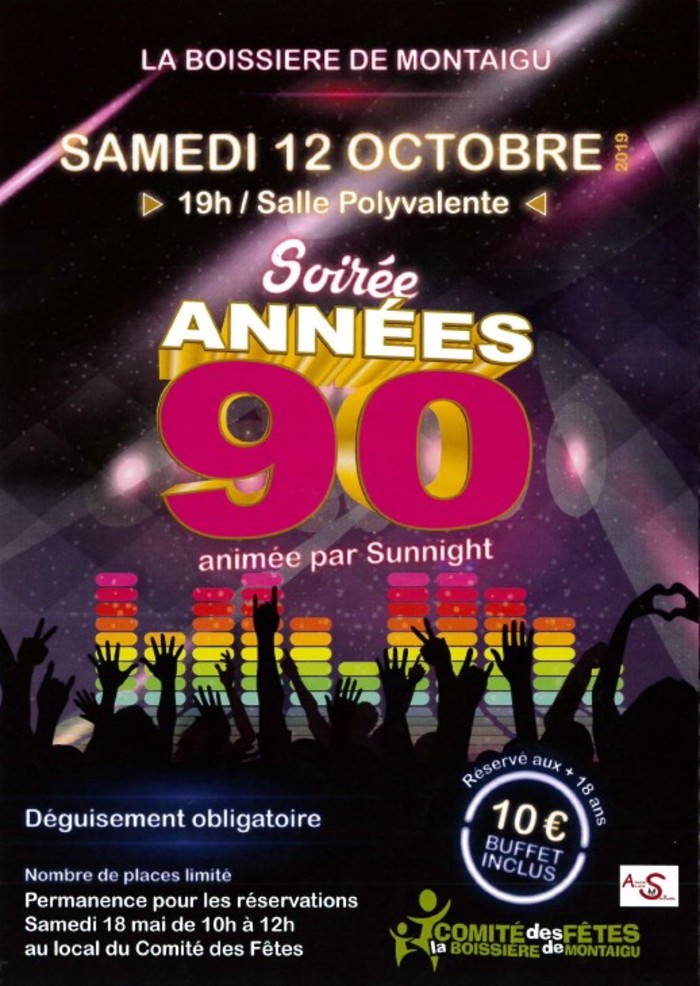 Soirée années 90 Terres de Montaigu